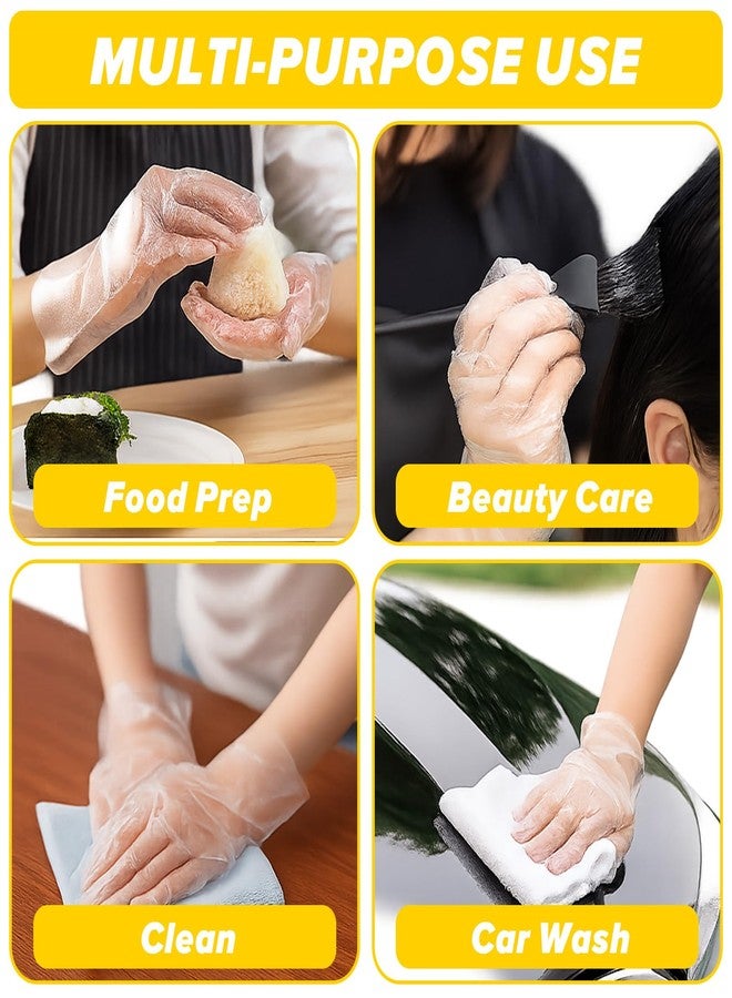HaiFafafaing 2000 Pcs Plastic Gloves Disposable Bulk, Disposable Clear Food Safe Service Prep Gloves for Cooking Food Prep Cleaning, Party, Household, Kitchen, Handling, One Size - Image 4